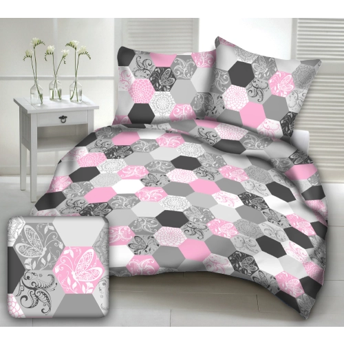 Komplet z Polskiej kory bawełnianej Premium roz 160x200+2x70x80