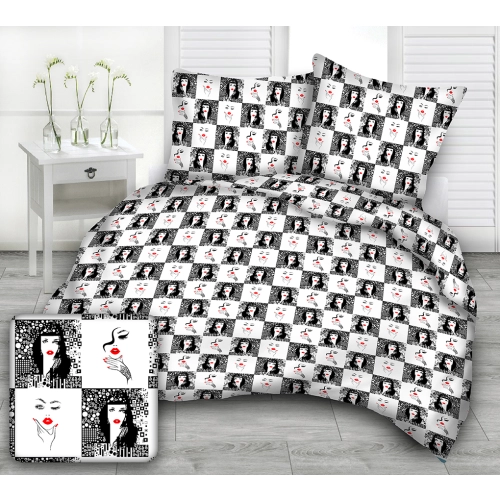 Delikatna pościel z kory bawełnianej 160 x 200