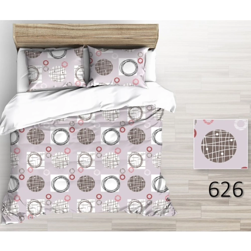 Kwadrat koło na pościeli z kory 160x200 plus 2 poszweki 70x80