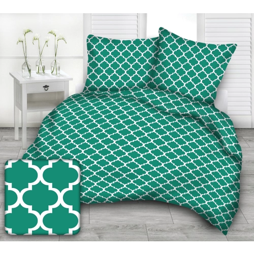 Komplet Pościeli z Bawełny 160x200 maroko zielone