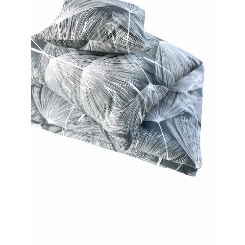 komplet pościeli 160x200 plus 2 poszewki 70x80. Dmuchawce na szarym