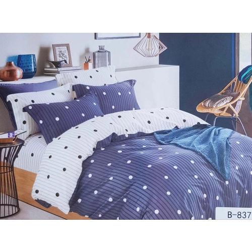 Komplet Pościeli z Bawełny satynowej 200x220 kropeczki