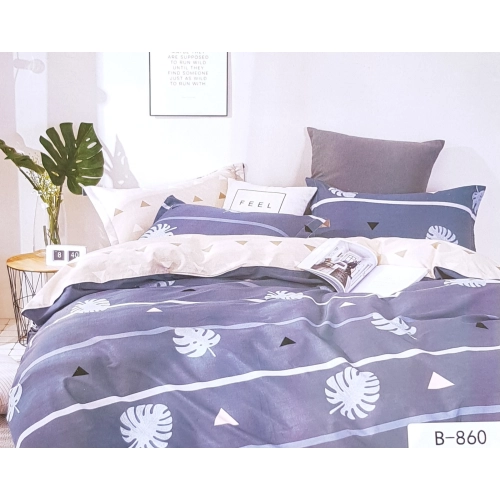 Komplet Pościeli z Bawełny satynowej 160x200 monstera