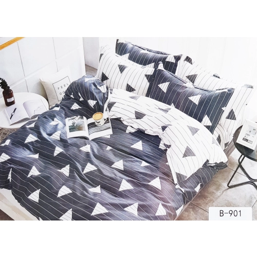 Komplet Pościeli z Bawełny satynowej 160x200 trójkąty