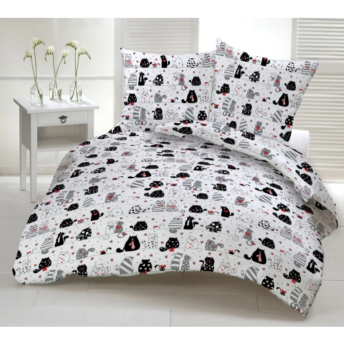 Pościel do łóżeczk 100x135 poszewka 40x60 Koty 100% bawełna