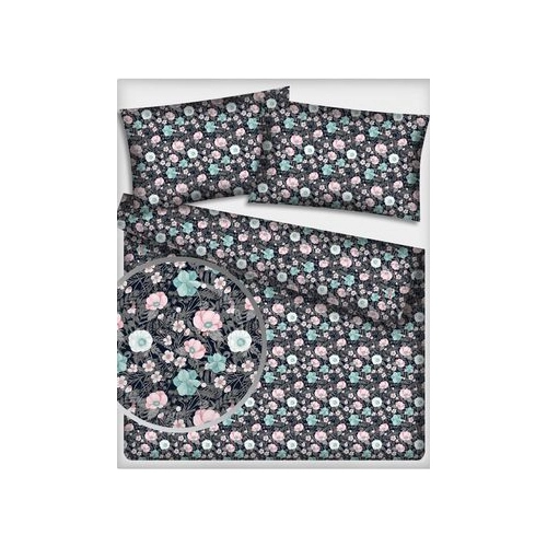 Komplet Pościeli z Bawełny 200x220 flowers