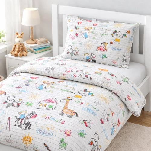 ANNA Kids Animals – Pościel dziecięca 100x135 + 40x60 100% Bawełna