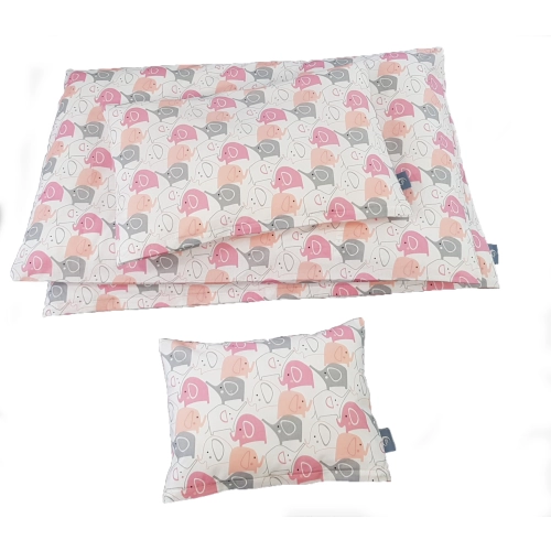 Pościel z naturalnej polskiej bawełny 90x120 słoniki