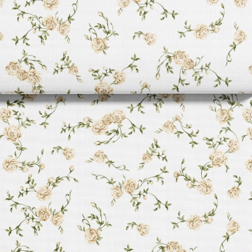 Wzór pościeli bawełnianej w róże