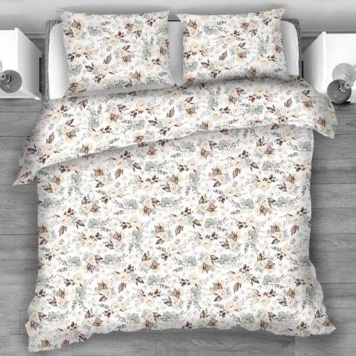 Pościel z wysokiej jakości bawełny do sypialni w botanicznym wzorze