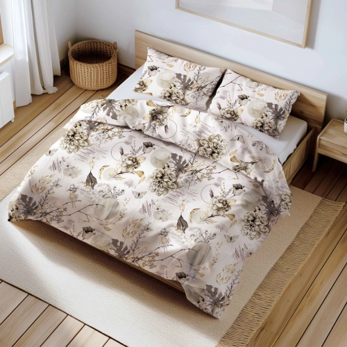 Pościel bawełniana w kwiaty dzien wschodzącego słońca