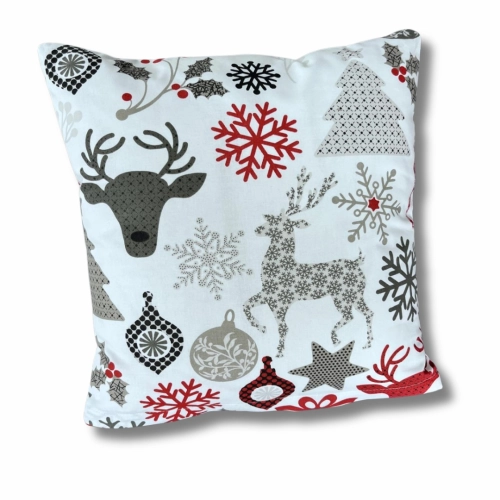 Bawełniana poszewka na poduszkę w świąteczny wzór