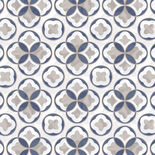 Wzór poscieli bawełnianej maroko granat